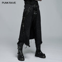 WQ-561BQM 2022 Mens Goth Stylish Kilt?-??Punk Rave Clothing