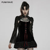 WQ-569BQF Goth two piece girls dress?-??Punk Rave Clothing