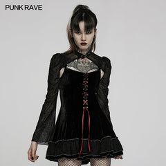 WQ-569BQF Goth two piece girls dress?-??Punk Rave Clothing