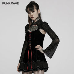 WQ-569BQF Goth two piece girls dress?-??Punk Rave Clothing