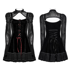 WQ-569BQF Goth two piece girls dress?-??Punk Rave Clothing