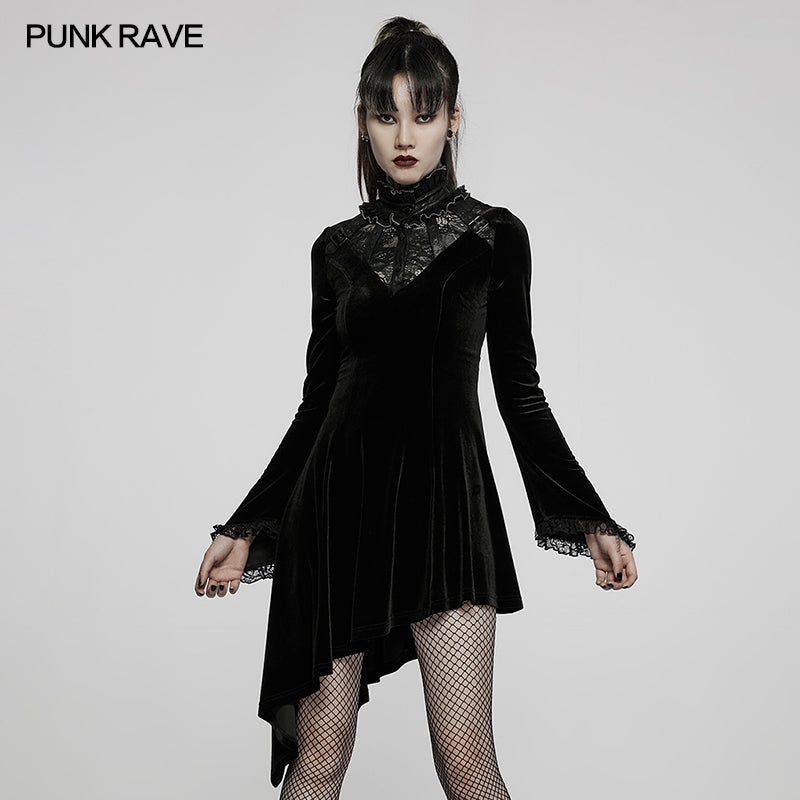 WQ-584LQF WQ-584LQF Gothic asymmetric dress?-??Punk Rave Clothing