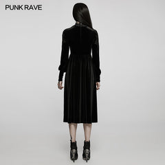WQ-586LQF 2022 Goth velvet dress?-??Punk Rave Clothing