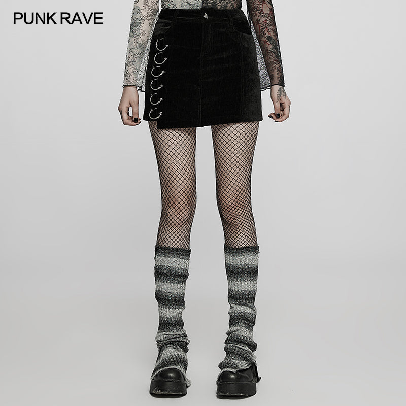 WQ-587BQF 2022 Punk asymmetric skirt?-??Punk Rave Clothing