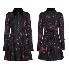 WQ-594LQF 2022 Goth printed dress?-??Punk Rave Clothing