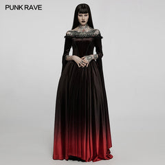 WQ-599LQF 2022 Gothic gradient gown dress?-??Punk Rave Clothing
