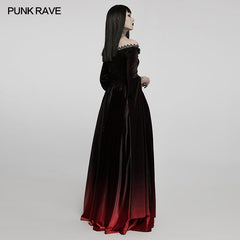 WQ-599LQF 2022 Gothic gradient gown dress?-??Punk Rave Clothing
