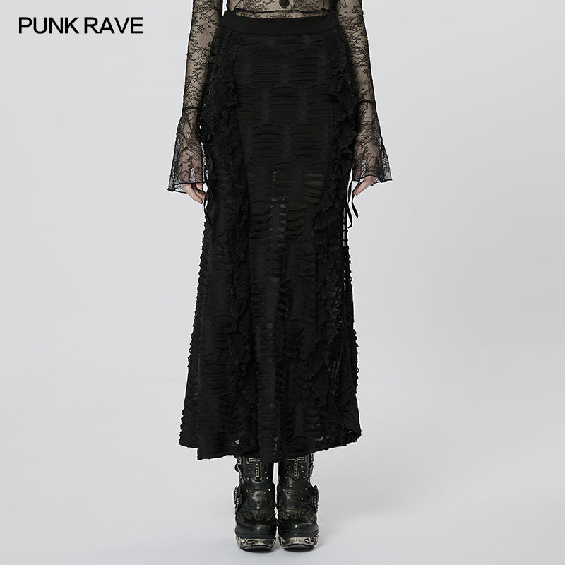 WQ-609DQF Gothic Jacquard Skirt?-??Punk Rave Clothing
