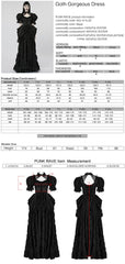 WQ-611LQF Victorian Puff Sleeve Gothic Dress with Layered Lace Skirt?-??Punk Rave Clothing