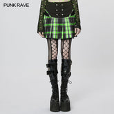 WQ-612BQF Punk Girl Pleated Skirt?-??Punk Rave Clothing
