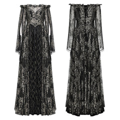WQ-620LQF Gothic Mystery off shoulder Dress?-??Punk Rave Clothing