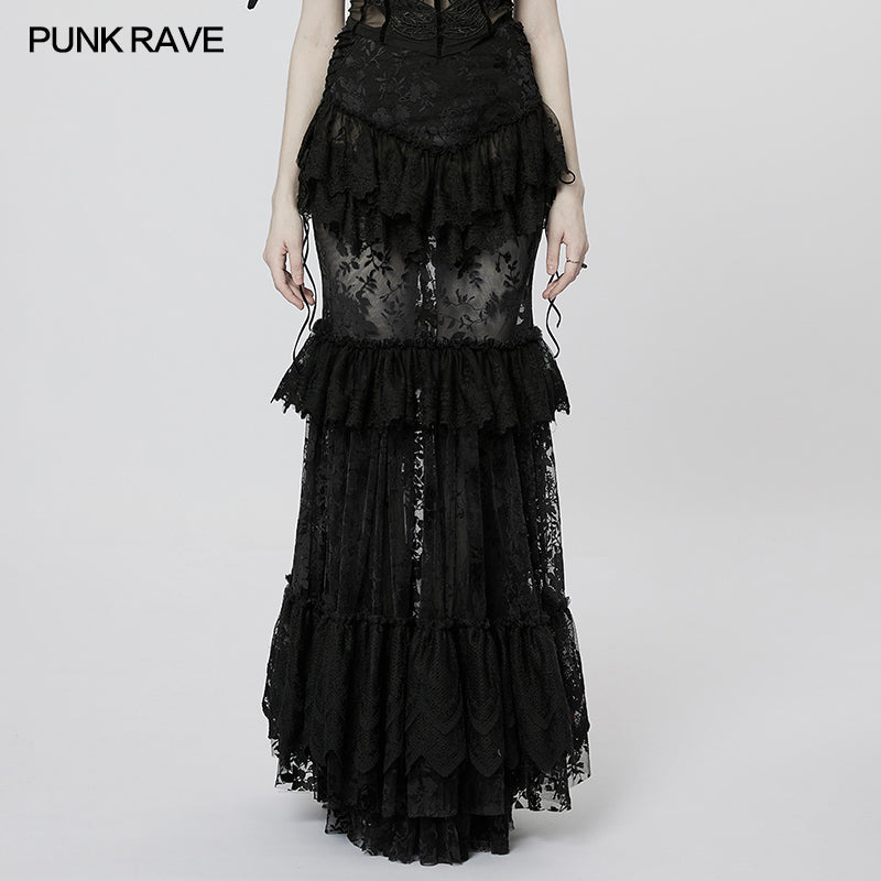 WQ-629BQF Goth Perspective Gorgeous Skirt?-??Punk Rave Clothing