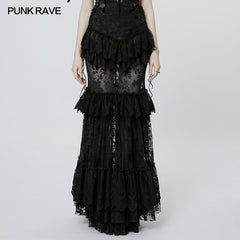 WQ-629BQF Goth Perspective Gorgeous Skirt?-??Punk Rave Clothing