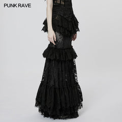 WQ-629BQF Goth Perspective Gorgeous Skirt?-??Punk Rave Clothing