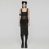 WQ-631DQF Gothic Knitted Punk Dresses with Fringe Design?-??Punk Rave Clothing