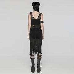 WQ-631DQF Gothic Knitted Punk Dresses with Fringe Design?-??Punk Rave Clothing