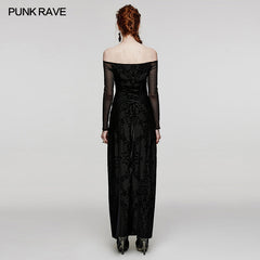 WQ-651LQF Gothic Sexy Split Dress?-??Punk Rave Clothing