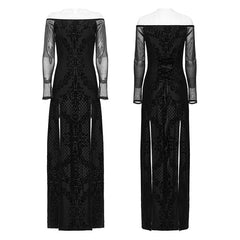 WQ-651LQF Gothic Sexy Split Dress?-??Punk Rave Clothing
