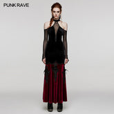WQ-658DQF Goth Off Shoulder Gorgeous Dress?-??Punk Rave Clothing