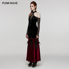WQ-658DQF Goth Off Shoulder Gorgeous Dress?-??Punk Rave Clothing