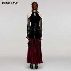 WQ-658DQF Goth Off Shoulder Gorgeous Dress?-??Punk Rave Clothing