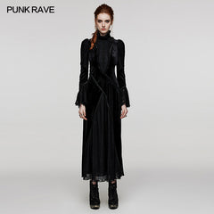 WQ-661LQF Gothic Daily velvet Dress?-??Punk Rave Clothing