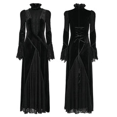 WQ-661LQF Gothic Daily velvet Dress?-??Punk Rave Clothing