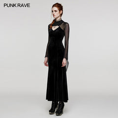 WQ-666LQF Goth velvet Exquisite Dress?-??Punk Rave Clothing