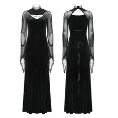 WQ-666LQF Goth velvet Exquisite Dress?-??Punk Rave Clothing