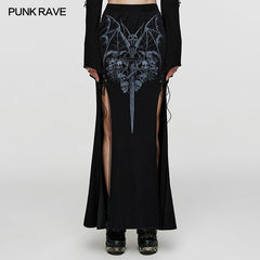 WQ-671BQF 2024 Goth printed skirt?-??Punk Rave Clothing