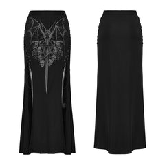 WQ-671BQF 2024 Goth printed skirt?-??Punk Rave Clothing
