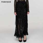 WQ-673BQF Exquisite Gothic lace long skirt?-??Punk Rave Clothing