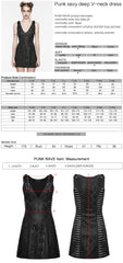 WQ-680LQF Edgy black V-Neck Punk Dress with Lace Details?-??Punk Rave Clothing