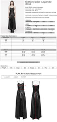 WQ-683LQF Elegant Gothic black Corset Maxi Dress With Braided Details?-??Punk Rave Clothing