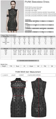 WQ-685LQF Edgy Gothic Sleeveless Dress with Mesh Panels and Rivet Accents?-??Punk Rave Clothing