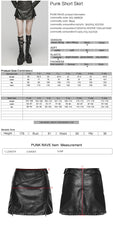WQ-686BQF Edgy Faux Leather Mini Skirt with Zippered Accents?-??Punk Rave Clothing