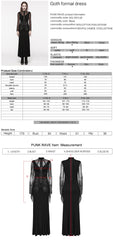 WQ-697LQF Elegant Gothic Dress Sheer Sleeves Lace-up Back Design?-??Punk Rave Clothing