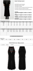 WQ-742BQF Elegant Gothic Fishtail Skirt with Lace-Up Side Details?-??Punk Rave Clothing
