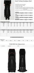 WQ-750BQF Elegant Gothic High-Low Lace Embellished Fishtail Skirt?-??Punk Rave Clothing