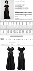 WQ-757LQF Elegant Black Off-Shoulder Gothic Dress With Lace Corset?-??Punk Rave Clothing
