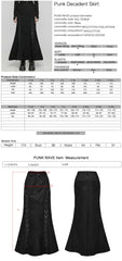 WQ-762BQF Gothic Black Punk Skirt with Mesh Lace Detailing?-??Punk Rave Clothing