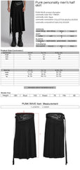 WQ-778BQM Gothic Half Skirt with Strap and Punk Accents?-??Punk Rave Clothing