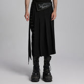 WQ-778BQM Gothic Half Skirt with Strap and Punk Accents?-??Punk Rave Clothing