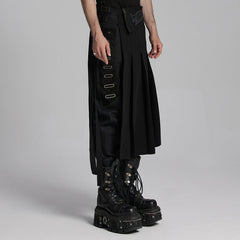 WQ-778BQM Gothic Half Skirt with Strap and Punk Accents?-??Punk Rave Clothing