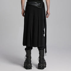 WQ-778BQM Gothic Half Skirt with Strap and Punk Accents?-??Punk Rave Clothing
