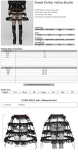 WQ-782BQF Gothic Layered Ruffled Skirt Transparent Bustle Design?-??Punk Rave Clothing
