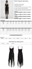 WQ-819LQF Edgy Asymmetrical Gothic Dress with Strappy Details