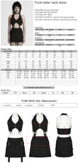 WQ-846LQF Edgy Halter Punk Dresses with Dark Utility Skirt