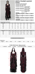 WQ-892LQF Velvet Lace Gothic Dress Hooded Renaissance Style Victorian Gown