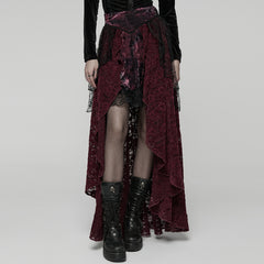 WQ-924BQF Victorian Gothic Skirt Layered Lace High-Low Hem Design